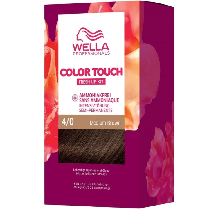 Wella Color Touch Pure Naturals 4/0 Medium Brown ryhmässä KAUNEUS JA TERVEYS / Hiukset &Stailaus / Hiustenhoito / Hiusväri / Hiusväri & Väripommi @ TP E-commerce Nordic AB (C57926)