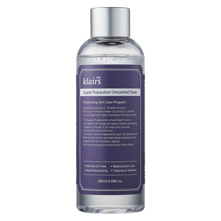 Klairs Supple Preparation Unscented Toner 180ml ryhmässä KAUNEUS JA TERVEYS / Ihonhoito / Kasvot / Puhdistus @ TP E-commerce Nordic AB (C58406)