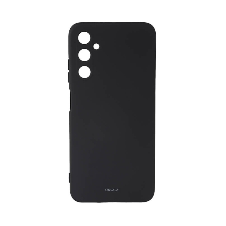 Onsala Backcover Sil Touch Samsung A05s 4G Black ryhmässä ÄLYPUHELIMET JA TABLETIT / Puhelimen suojakotelo / Samsung @ TP E-commerce Nordic AB (C58602)