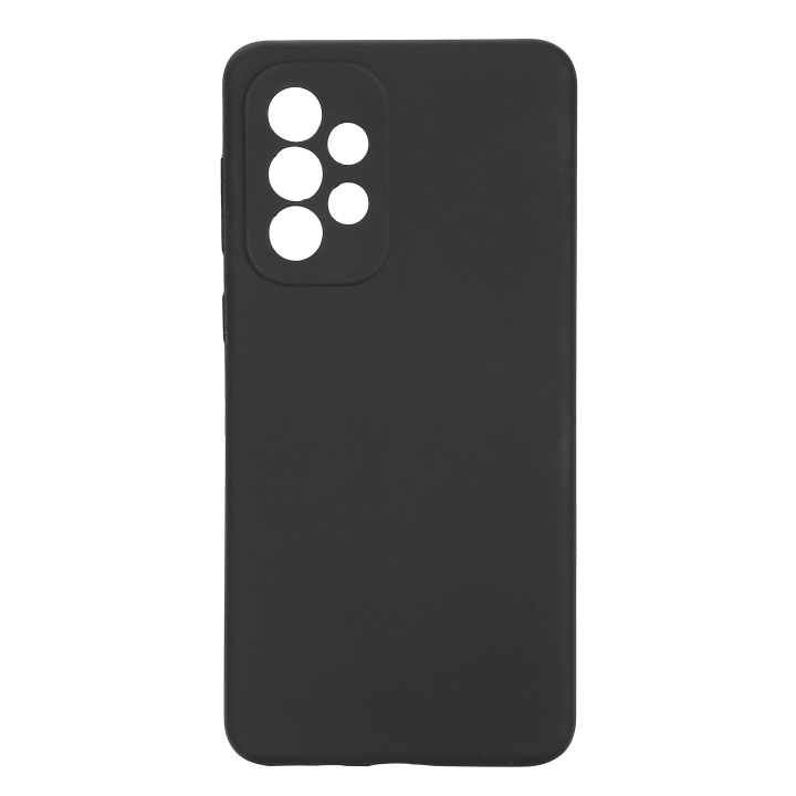 Essentials Samsung Galaxy A33 silicone back cover, Black ryhmässä ÄLYPUHELIMET JA TABLETIT / Puhelimen suojakotelo / Samsung @ TP E-commerce Nordic AB (C59182)