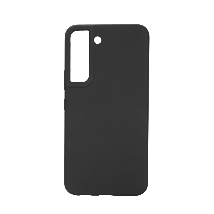 Essentials Samsung Galaxy S21 FE silicone back cover, Black ryhmässä ÄLYPUHELIMET JA TABLETIT / Puhelimen suojakotelo / Samsung @ TP E-commerce Nordic AB (C59185)