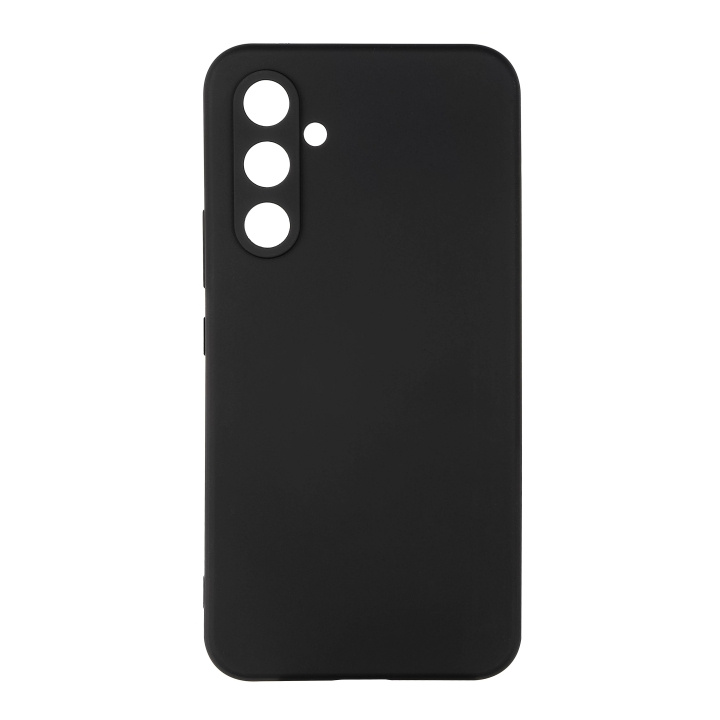 Essentials Samsung Galaxy A54 5G silicone back cover, black ryhmässä ÄLYPUHELIMET JA TABLETIT / Puhelimen suojakotelo / Samsung @ TP E-commerce Nordic AB (C59206)