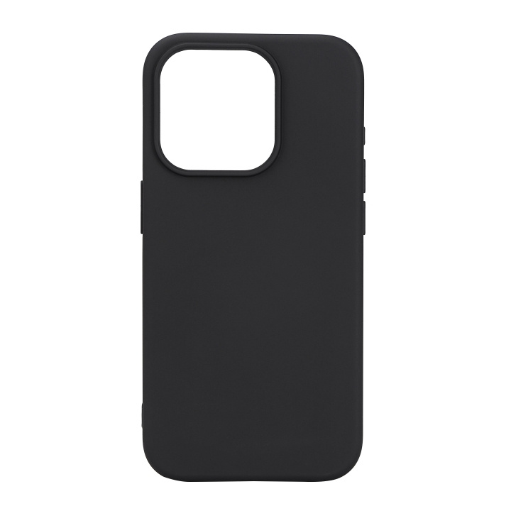 Essentials iPhone 15 Pro silicone back cover, black ryhmässä ÄLYPUHELIMET JA TABLETIT / Puhelimen suojakotelo / Apple / iPhone 15 @ TP E-commerce Nordic AB (C59544)