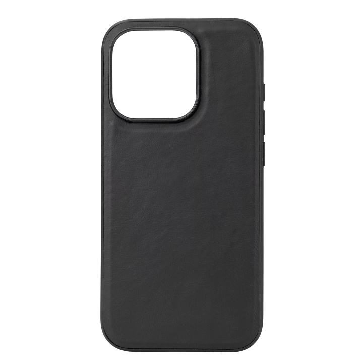 Essentials iPhone 15 Pro Leather Mag back cover,TPU frame,magnet,black ryhmässä ÄLYPUHELIMET JA TABLETIT / Puhelimen suojakotelo / Apple / iPhone 15 @ TP E-commerce Nordic AB (C59566)