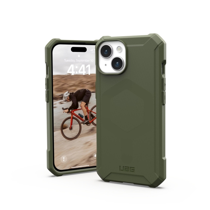 Urban Armor Gear iPhone 15 Essential Armor Magsafe - Olive Drab ryhmässä ÄLYPUHELIMET JA TABLETIT / Puhelimen suojakotelo / Apple / iPhone 15 @ TP E-commerce Nordic AB (C59779)