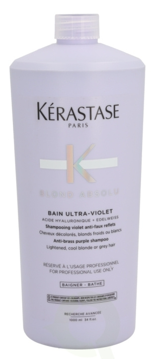 Kerastase Blond Absolu Bain Ultra-Violet Shampoo 1000 ml Anti-Brass Purple Shampoo, Lightened, Cool Blonde Or Grey Hair ryhmässä KAUNEUS JA TERVEYS / Hiukset &Stailaus / Hiustenhoito / Shampoo @ TP E-commerce Nordic AB (C60394)