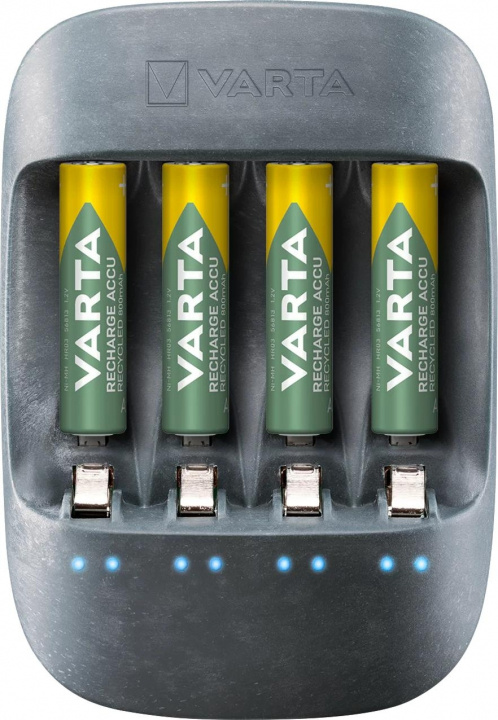 Varta Eco Charger + 4x56816 AA 2100 mAh (4x56816 AA 2100 mAh) ryhmässä KODINELEKTRONIIKKA / Paristot & Laturit / Ladattavat paristot / AA @ TP E-commerce Nordic AB (C60793)