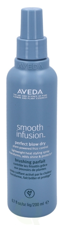 Aveda Smooth Infusion Perfect Blow Dry Spray 200 ml Lightweight Heat Styling Spray ryhmässä KAUNEUS JA TERVEYS / Hiukset &Stailaus / Hiustenhoito / Shampoo @ TP E-commerce Nordic AB (C61149)