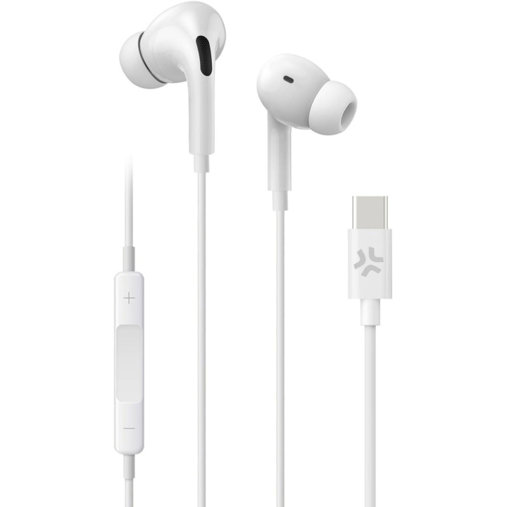 Celly UP1200 Stereoheadset In-Ear USB-C Vit ryhmässä KODINELEKTRONIIKKA / Ääni & Kuva / Kuulokkeet & Tarvikkeet / Kuulokkeet @ TP E-commerce Nordic AB (C61389)