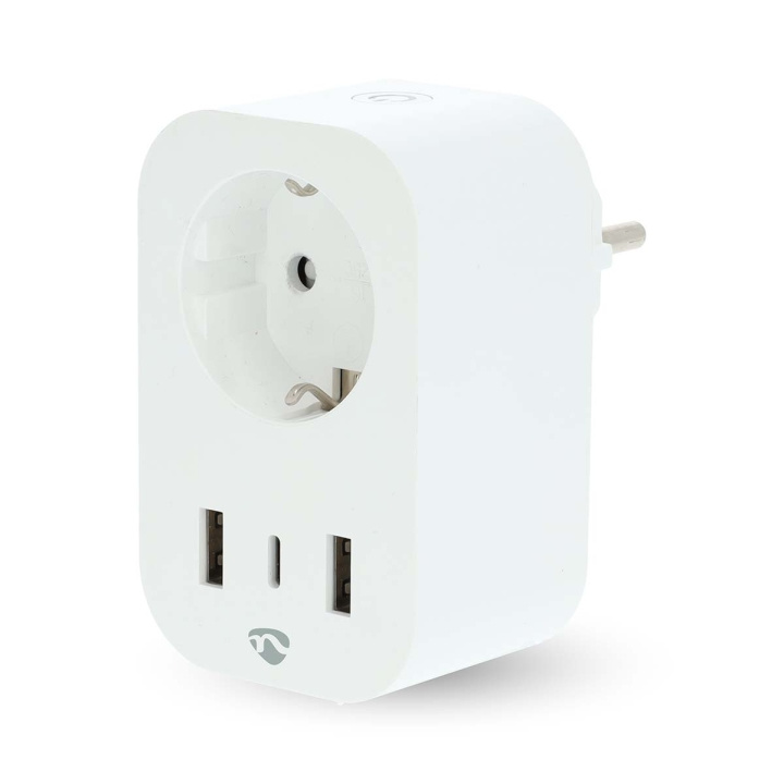 Nedis SmartLife Älypistorasia | Wi-Fi | IP21 | Virtamittari | 3680 W | Type F (CEE 7/7) / 1x USB-C™ / 2x USB | 0 - 55 °C | Android™ / IOS | Valkoinen | 1 kpl ryhmässä KOTI, TALOUS JA PUUTARHA / Älykodit / Smart plugs @ TP E-commerce Nordic AB (C61441)