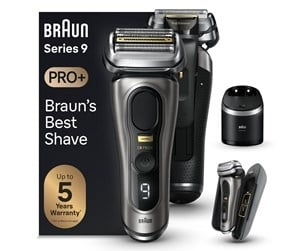 Braun Series 9 Pro+ 9575cc System wet&dry, Noble Metal ryhmässä KAUNEUS JA TERVEYS / Hiukset &Stailaus / Sheivaus ja trimmaus / Parranajokoneet @ TP E-commerce Nordic AB (C62072)