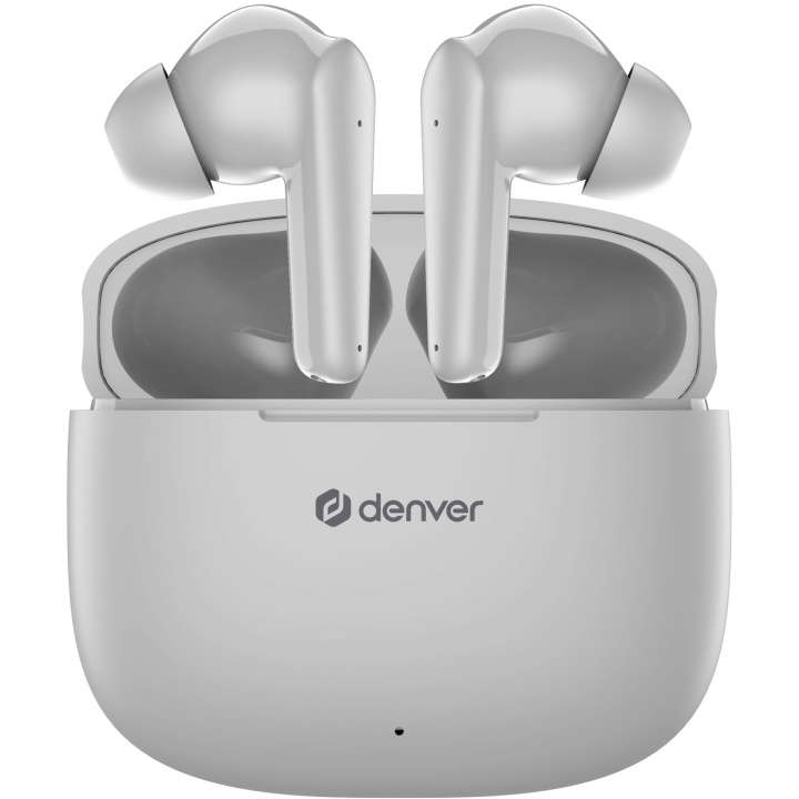 Denver TWE-48GR True wireless Bluetooth hörlur med laddetui ryhmässä KODINELEKTRONIIKKA / Ääni & Kuva / Kuulokkeet & Tarvikkeet / Kuulokkeet @ TP E-commerce Nordic AB (C62199)