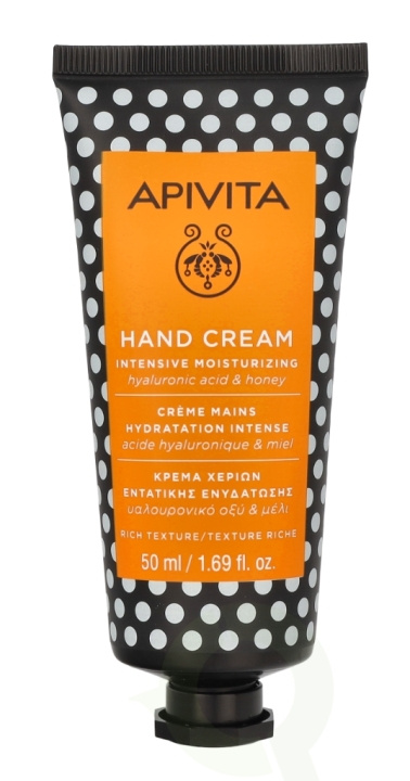 Apivita Rich Moisturizing Hand Cream 50 ml Hyaluronic Acid & honey ryhmässä KAUNEUS JA TERVEYS / Manikyyri/Pedikyyri / Käsirasva @ TP E-commerce Nordic AB (C62432)