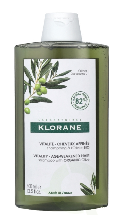 Klorane Vitality Shampoo With Organic Olive 400 ml Age-Weakend Hair ryhmässä KAUNEUS JA TERVEYS / Hiukset &Stailaus / Hiustenhoito / Shampoo @ TP E-commerce Nordic AB (C62470)