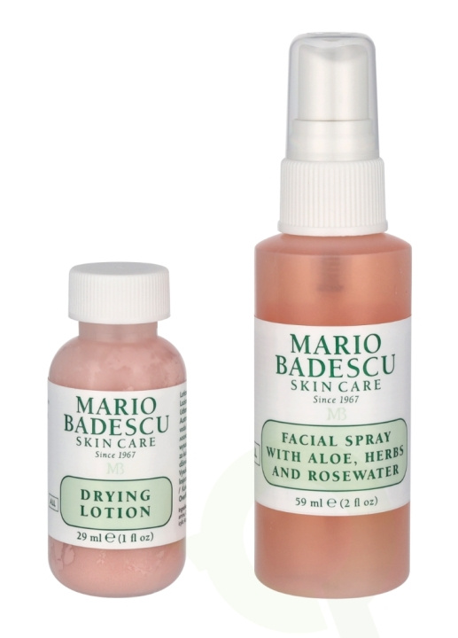 Mario Badescu Grab And Go Set 88 ml Drying Lotion 29ml/Facial Spray 59ml ryhmässä KAUNEUS JA TERVEYS / Ihonhoito / Kasvot / Kasvovoide @ TP E-commerce Nordic AB (C63931)