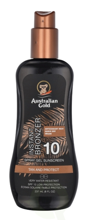 Australian Gold Spray Gel With Instant Bronzer Sunscr. SPF10 237 ml ryhmässä KAUNEUS JA TERVEYS / Ihonhoito / Rusketus / Aurinkosuoja @ TP E-commerce Nordic AB (C64349)