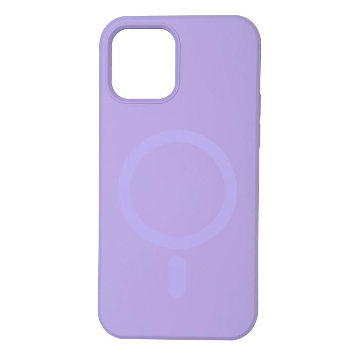 Essentials iPhone 12/12 Pro Silicone Mag back cover, Purple ryhmässä ÄLYPUHELIMET JA TABLETIT / Puhelimen suojakotelo / Apple / iPhone 12 @ TP E-commerce Nordic AB (C65050)