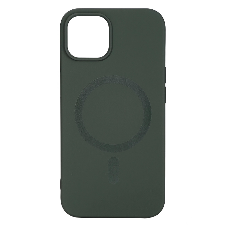 Essentials iPhone 13/14 Silicone Mag back cover, Green ryhmässä ÄLYPUHELIMET JA TABLETIT / Puhelimen suojakotelo / Apple / iPhone 13 @ TP E-commerce Nordic AB (C65053)