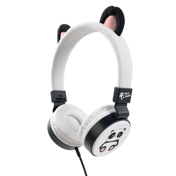 planetbuddies Panda Furry Wired Headphones V2 ryhmässä KODINELEKTRONIIKKA / Ääni & Kuva / Kuulokkeet & Tarvikkeet / Kuulokkeet @ TP E-commerce Nordic AB (C65319)