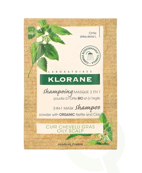 Klorane Nettle & Glay Powder Shampoo Mask 24 g 8 Pieces ryhmässä KAUNEUS JA TERVEYS / Hiukset &Stailaus / Hiustenhoito / Shampoo @ TP E-commerce Nordic AB (C65524)