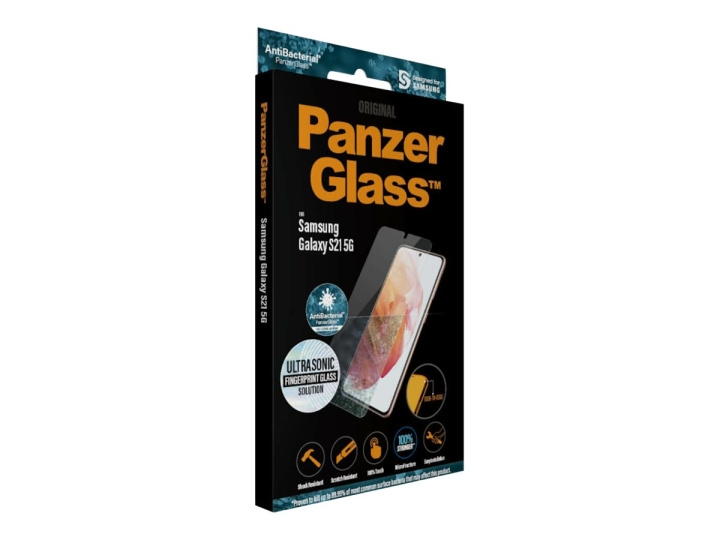 PanzerGlass Skærmbeskytter Transparent Samsung Galaxy S21 5G ryhmässä ÄLYPUHELIMET JA TABLETIT / Puhelimen suojakotelo / Samsung @ TP E-commerce Nordic AB (C65922)