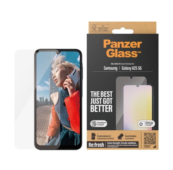 PanzerGlass Screen Protector Samsung Galaxy A25 5G ryhmässä ÄLYPUHELIMET JA TABLETIT / Puhelimen suojakotelo / Samsung @ TP E-commerce Nordic AB (C65928)