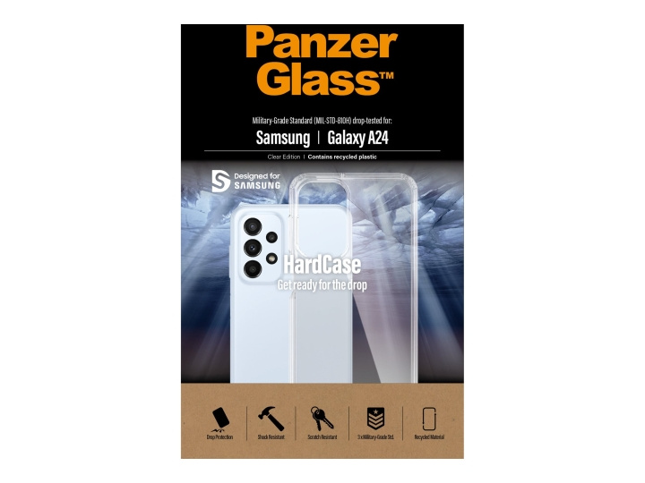 PanzerGlass HardCase Beskyttelsescover Gennemsigtig Samsung Galaxy A24 ryhmässä ÄLYPUHELIMET JA TABLETIT / Puhelimen suojakotelo / Samsung @ TP E-commerce Nordic AB (C65934)