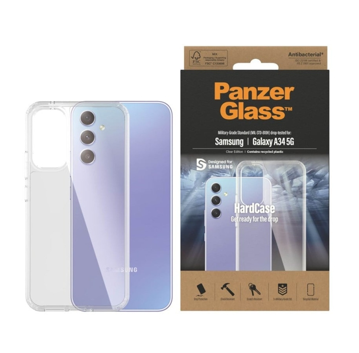 PanzerGlass HardCase Beskyttelsescover Gennemsigtig Samsung Galaxy A34 5G ryhmässä ÄLYPUHELIMET JA TABLETIT / Puhelimen suojakotelo / Samsung @ TP E-commerce Nordic AB (C65935)