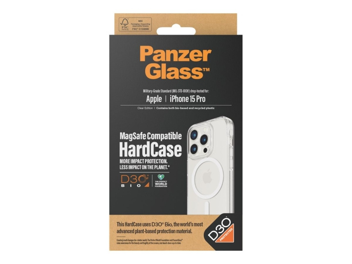 PanzerGlass HardCase Beskyttelsescover Klar Apple iPhone 15 Pro ryhmässä ÄLYPUHELIMET JA TABLETIT / Puhelimen suojakotelo / Apple / iPhone 15 @ TP E-commerce Nordic AB (C65958)