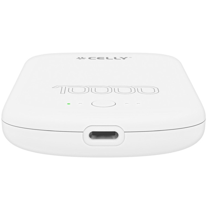 Celly MAGPB10000PRO PowerBank 10W MagSafe Trådlös laddning 10.000mAh Vit ryhmässä ÄLYPUHELIMET JA TABLETIT / Laturit & Kaapelit / Powerbanks @ TP E-commerce Nordic AB (C65980)