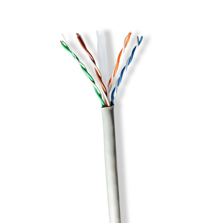 Nedis Verkkokaapeli | CAT6 | Kiinteä | U/UTP | CCA | 305.0 m | Sisäkäyttöön | Pyöreä | PVC | Harmaa | Vetolaatikko ryhmässä TIETOKOONET & TARVIKKEET / Kaapelit & Sovittimet / Verkko / Cat6 @ TP E-commerce Nordic AB (C66018)