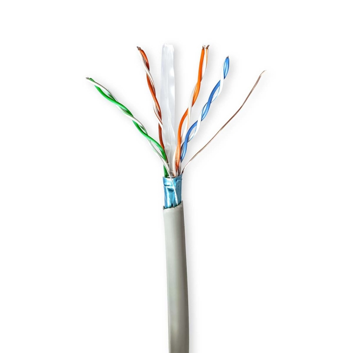 Nedis Verkkokaapeli | CAT6 | Säikeinen | F/UTP | CCA | 100.0 m | Sisäkäyttöön | Pyöreä | PVC | Harmaa | Vetolaatikko ryhmässä TIETOKOONET & TARVIKKEET / Kaapelit & Sovittimet / Verkko / Cat6 @ TP E-commerce Nordic AB (C66019)