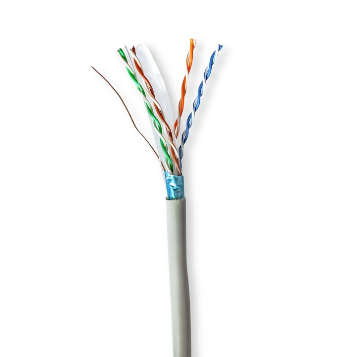 Nedis Verkkokaapeli | CAT6 | Kiinteä | F/UTP | CCA | 305.0 m | Sisäkäyttöön | Pyöreä | PVC | Harmaa | Vetolaatikko ryhmässä TIETOKOONET & TARVIKKEET / Kaapelit & Sovittimet / Verkko / Cat6 @ TP E-commerce Nordic AB (C66021)