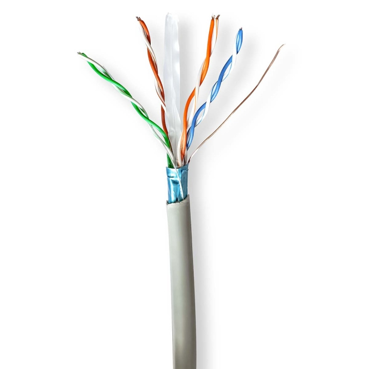 Nedis Verkkokaapeli | CAT6 | Säikeinen | F/UTP | CCA | 305.0 m | Sisäkäyttöön | Pyöreä | PVC | Harmaa | Vetolaatikko ryhmässä TIETOKOONET & TARVIKKEET / Kaapelit & Sovittimet / Verkko / Cat6 @ TP E-commerce Nordic AB (C66022)