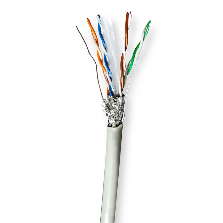 Nedis Verkkokaapeli | CAT6 | Säikeinen | S/FTP | CCA | 100.0 m | Sisäkäyttöön | Pyöreä | PVC | Harmaa | Vetolaatikko ryhmässä TIETOKOONET & TARVIKKEET / Kaapelit & Sovittimet / Verkko / Cat6 @ TP E-commerce Nordic AB (C66025)