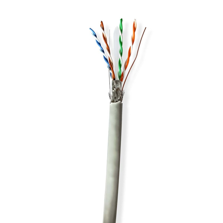 Nedis Verkkokaapeli | CAT6 | Kiinteä | S/FTP | CCA | 100.0 m | Sisäkäyttöön | Pyöreä | PVC | Harmaa | Vetolaatikko ryhmässä TIETOKOONET & TARVIKKEET / Kaapelit & Sovittimet / Verkko / Cat6 @ TP E-commerce Nordic AB (C66026)