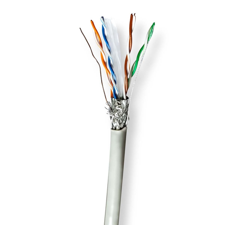 Nedis Verkkokaapeli | CAT6 | Säikeinen | S/FTP | CCA | 305.0 m | Sisäkäyttöön | Pyöreä | PVC | Harmaa | Vetolaatikko ryhmässä TIETOKOONET & TARVIKKEET / Kaapelit & Sovittimet / Verkko / Cat6 @ TP E-commerce Nordic AB (C66027)