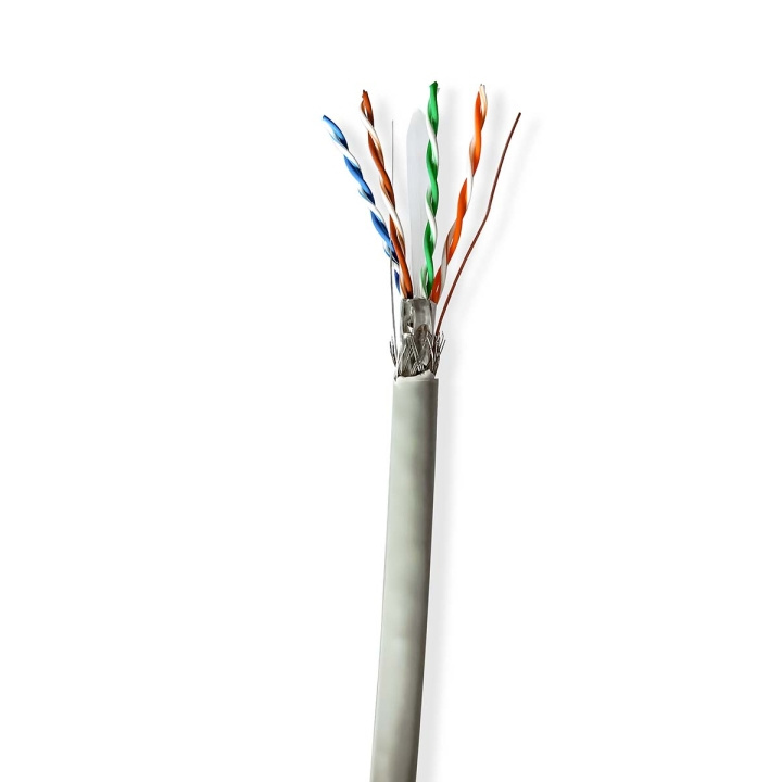 Nedis Verkkokaapeli | CAT6 | Kiinteä | S/FTP | CCA | 305.0 m | Sisäkäyttöön | Pyöreä | PVC | Harmaa | Vetolaatikko ryhmässä TIETOKOONET & TARVIKKEET / Kaapelit & Sovittimet / Verkko / Cat6 @ TP E-commerce Nordic AB (C66028)