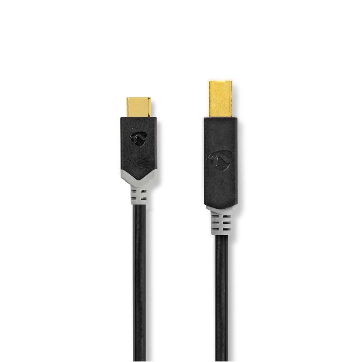 Nedis USB kaapeli | USB 2.0 | USB-C™ Uros | USB-B Uros | 15 W | 480 Mbps | Kullattu | 2.00 m | Pyöreä | PVC | Antrasiitti | Laatikko ryhmässä TIETOKOONET & TARVIKKEET / Kaapelit & Sovittimet / USB / USB-C @ TP E-commerce Nordic AB (C66066)