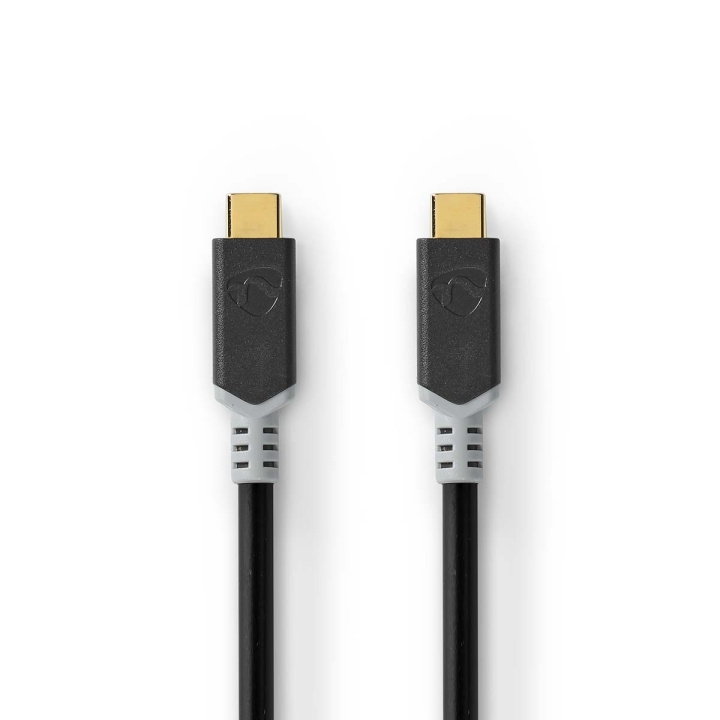 Nedis USB kaapeli | USB 3.2 Gen 2x2 | USB-C™ Uros | USB-C™ Uros | 100 W | 4K@60Hz | 20 Gbps | Kullattu | 1.00 m | Pyöreä | PVC | Antrasiitti | Ikkunallinen laatikko ryhmässä TIETOKOONET & TARVIKKEET / Kaapelit & Sovittimet / USB / USB-C @ TP E-commerce Nordic AB (C66069)