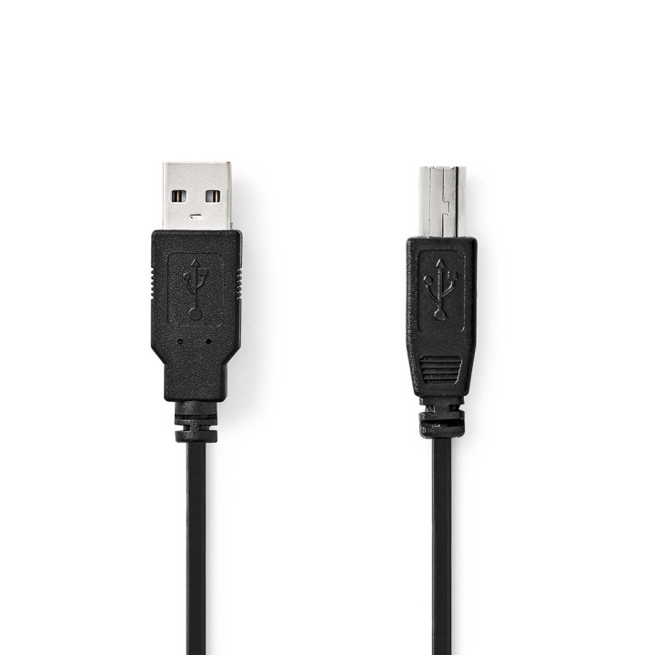 Nedis USB kaapeli | USB 2.0 | USB-A Uros | USB-B Uros | 480 Mbps | Niklattu | 2.00 m | Pyöreä | PVC | Musta | Laatikko ryhmässä TIETOKOONET & TARVIKKEET / Kaapelit & Sovittimet / USB / USB-A / Kaapelit @ TP E-commerce Nordic AB (C66076)