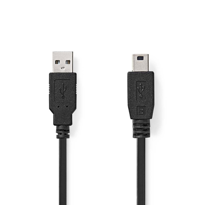 Nedis USB kaapeli | USB 2.0 | USB-A Uros | USB Mini-B 5 pin Uros | 480 Mbps | Niklattu | 1.00 m | Pyöreä | PVC | Musta | Laatikko ryhmässä TIETOKOONET & TARVIKKEET / Kaapelit & Sovittimet / USB / Mini-USB / Kaapelit @ TP E-commerce Nordic AB (C66078)