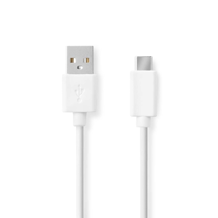 Nedis USB kaapeli | USB 2.0 | USB-A Uros | USB-C™ Uros | 60 W | 480 Mbps | Niklattu | 1.00 m | Pyöreä | PVC | Valkoinen | Laatikko ryhmässä TIETOKOONET & TARVIKKEET / Kaapelit & Sovittimet / USB / USB-C @ TP E-commerce Nordic AB (C66089)