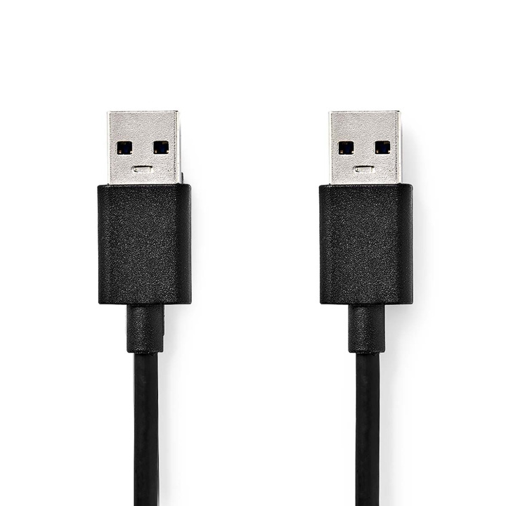 Nedis USB kaapeli | USB 3.2 Gen 1 | USB-A Uros | USB-A Uros | 5 Gbps | Niklattu | 2.00 m | Pyöreä | PVC | Musta | Laatikko ryhmässä TIETOKOONET & TARVIKKEET / Kaapelit & Sovittimet / USB / USB-A / Kaapelit @ TP E-commerce Nordic AB (C66099)