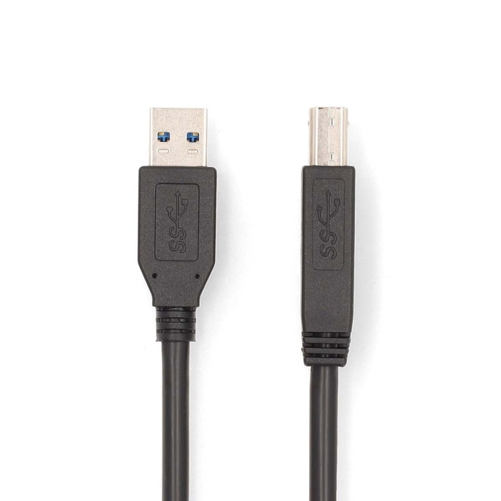 Nedis USB kaapeli | USB 3.2 Gen 1 | USB-A Uros | USB-B Uros | 5 Gbps | Niklattu | 2.00 m | Pyöreä | PVC | Musta | Laatikko ryhmässä TIETOKOONET & TARVIKKEET / Kaapelit & Sovittimet / USB / USB-A / Kaapelit @ TP E-commerce Nordic AB (C66101)