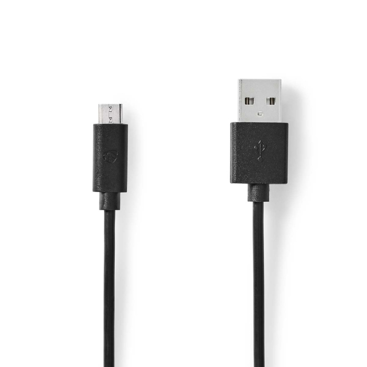 Nedis USB kaapeli | USB 2.0 | USB-A Uros | USB Micro-B Uros | 10 W | 480 Mbps | Niklattu | 1.00 m | Pyöreä | PVC | Musta | Label ryhmässä ÄLYPUHELIMET JA TABLETIT / Laturit & Kaapelit / Kaapelit / MicroUSB-kaapelit @ TP E-commerce Nordic AB (C66127)