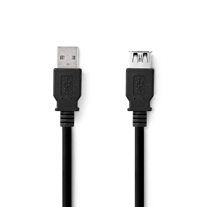 Nedis USB kaapeli | USB 3.2 Gen 1 | USB-A Uros | USB-A Naaras | 5 Gbps | Niklattu | 1.00 m | Pyöreä | PVC | Musta | Label ryhmässä TIETOKOONET & TARVIKKEET / Kaapelit & Sovittimet / USB / USB-A / Kaapelit @ TP E-commerce Nordic AB (C66140)