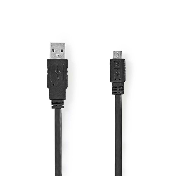 Nedis USB kaapeli | USB 2.0 | USB-A Uros | USB Micro-B Uros | 480 Mbps | Niklattu | 1.00 m | Litteä | PVC | Musta | Kirjekuori ryhmässä ÄLYPUHELIMET JA TABLETIT / Laturit & Kaapelit / Kaapelit / MicroUSB-kaapelit @ TP E-commerce Nordic AB (C66153)