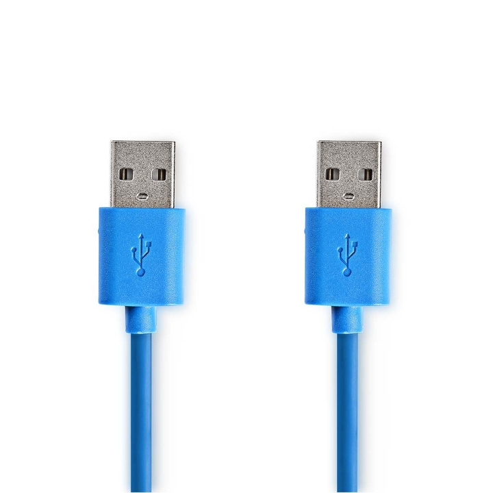 Nedis USB kaapeli | USB 3.2 Gen 1 | USB-A Uros | USB-A Uros | 5 Gbps | Niklattu | 1.00 m | Pyöreä | PVC | Sininen | Kirjekuori ryhmässä TIETOKOONET & TARVIKKEET / Kaapelit & Sovittimet / USB / USB-A / Kaapelit @ TP E-commerce Nordic AB (C66158)