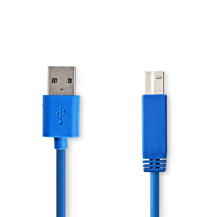 Nedis USB kaapeli | USB 3.2 Gen 1 | USB-A Uros | USB-B Uros | 5 Gbps | Niklattu | 3.00 m | Pyöreä | PVC | Sininen | Kirjekuori ryhmässä TIETOKOONET & TARVIKKEET / Kaapelit & Sovittimet / USB / USB-A / Kaapelit @ TP E-commerce Nordic AB (C66160)